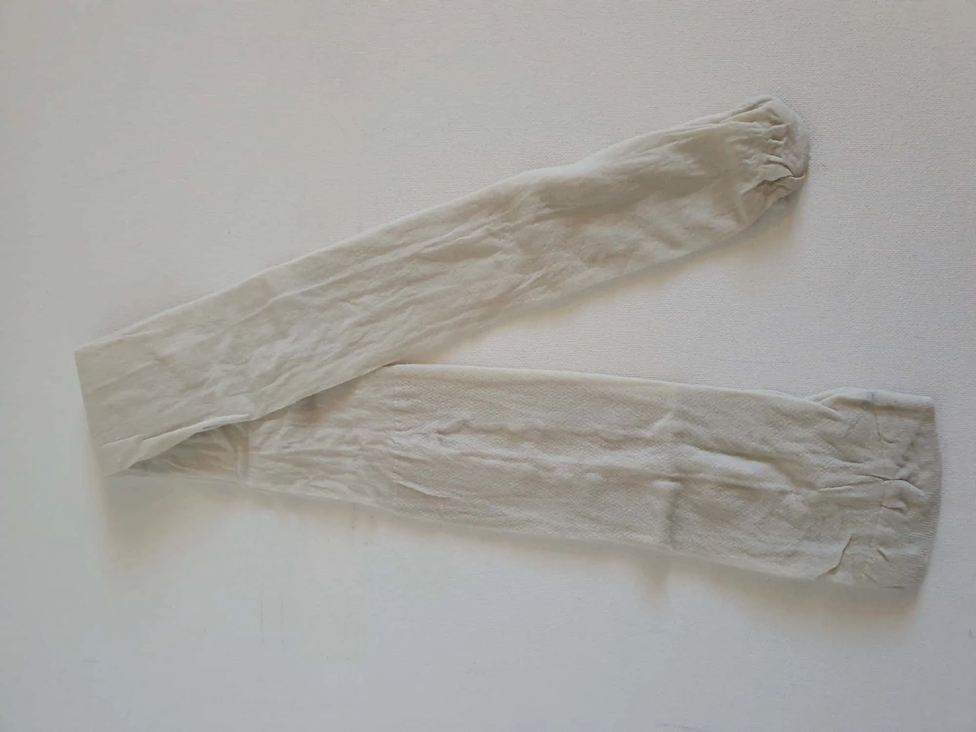 1980s Palest Grey Alabaster Pantyhose, Tights, by QDOS - XL
