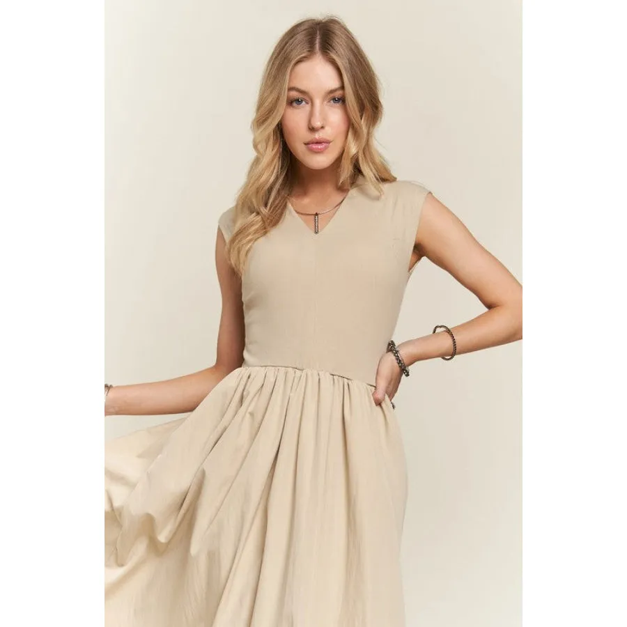 ADORA V-Neck Cap Sleeve Dress