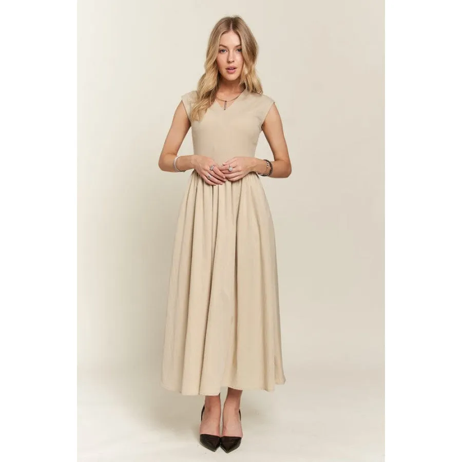 ADORA V-Neck Cap Sleeve Dress