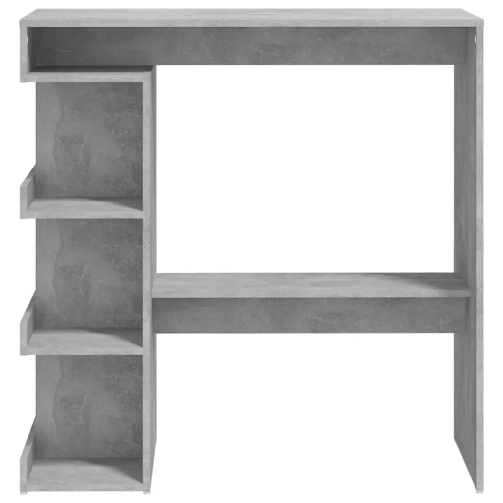 Bar Table with Storage Rack Concrete Grey 100x50x101.5cm Chipboard