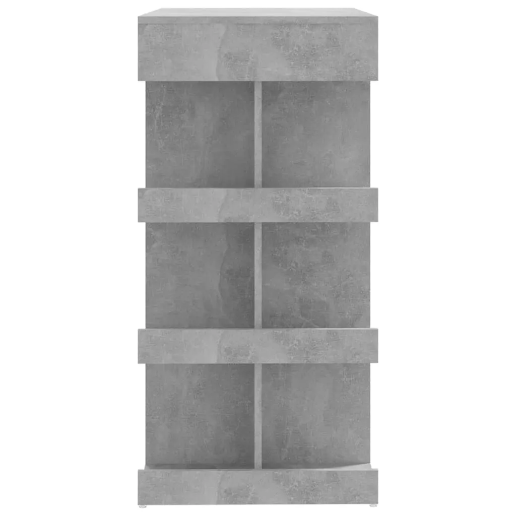 Bar Table with Storage Rack Concrete Grey 100x50x101.5cm Chipboard