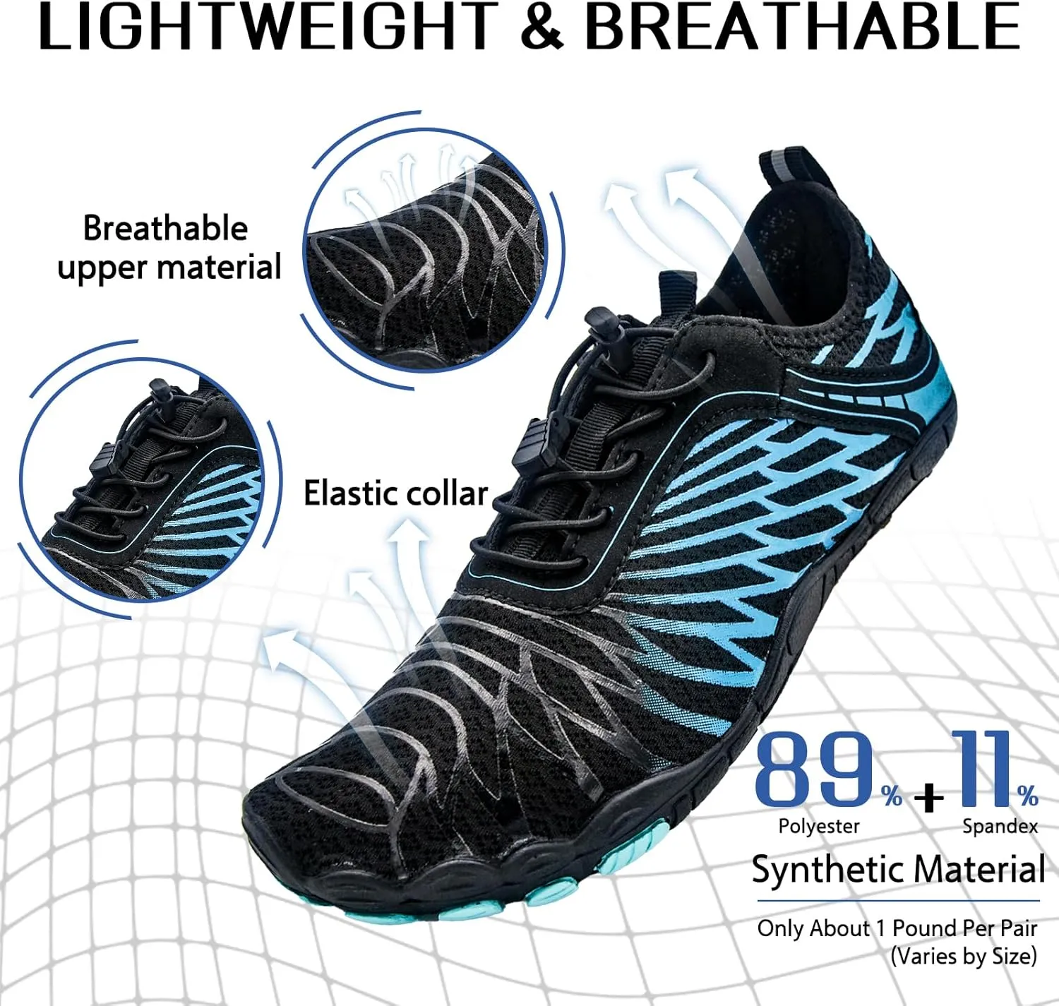 Barefoot Shoes Women Men Hike Comfortable Grounded Lightweight Footwear Non-Slip Sole Wide Toe Box