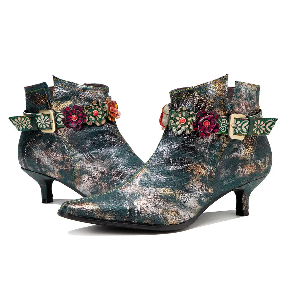 British Style Stiletto Retro Boots