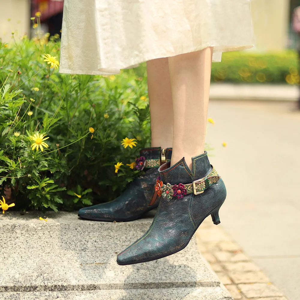 British Style Stiletto Retro Boots
