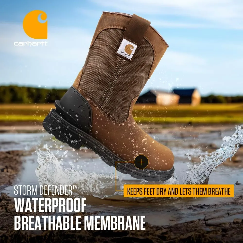 Carhartt Men's Ironwood Waterproof 11" Soft Toe Wellington Work Boots