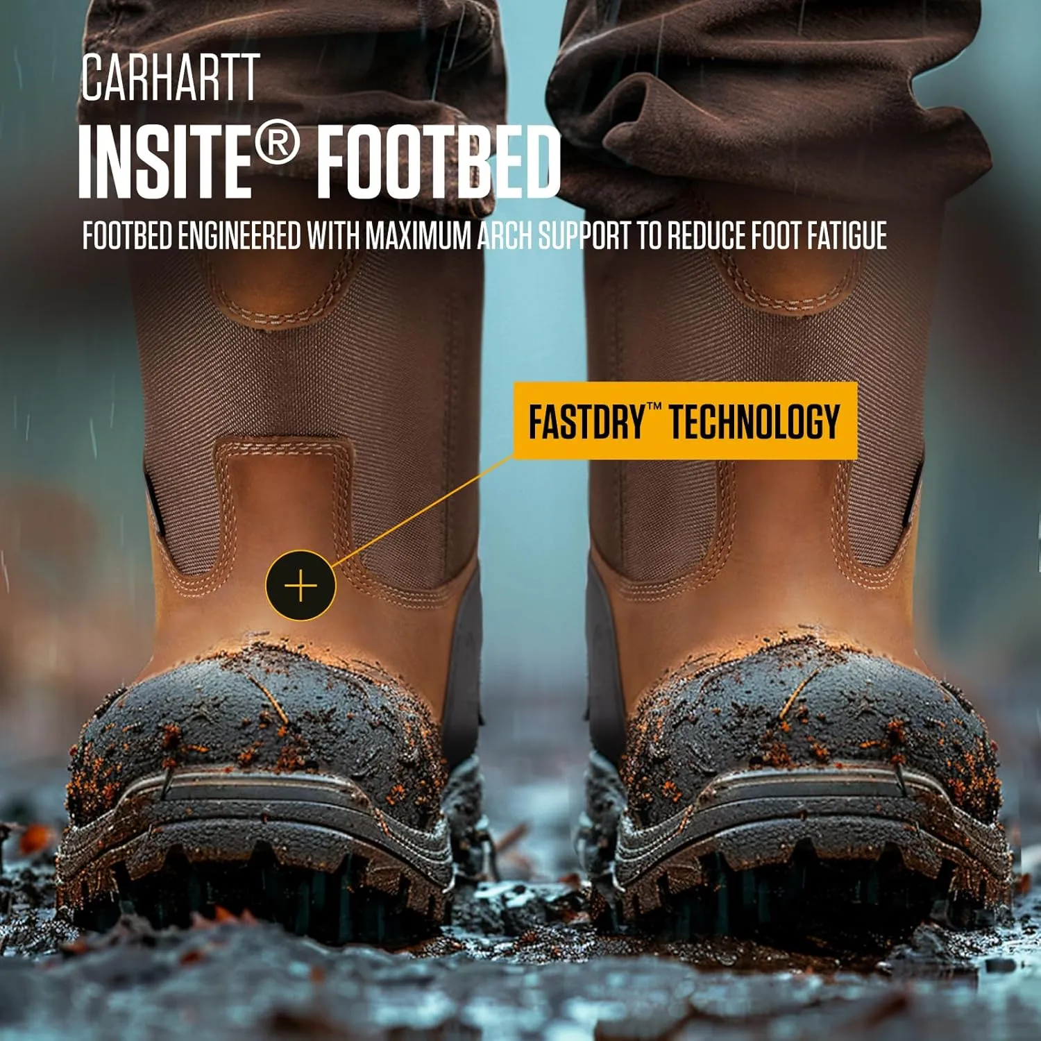 Carhartt Men's Ironwood Waterproof 11" Soft Toe Wellington Work Boots