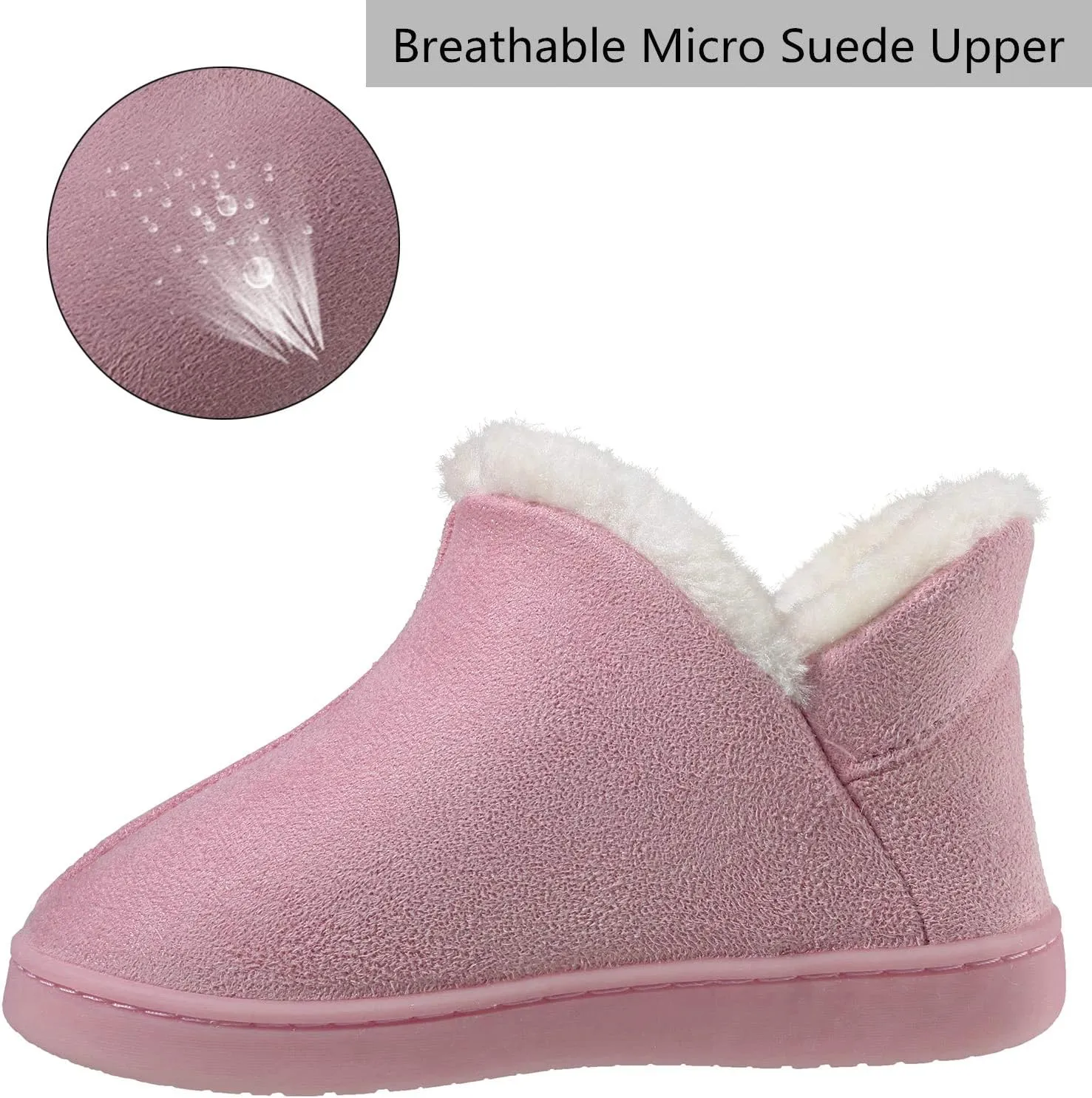 ChayChax Kids Indoor Outdoor Slippers Micro Suede House Shoes Boys Girls Winter Warm Fluffy Plush Slipper Boots with Anti-Slip Sole
