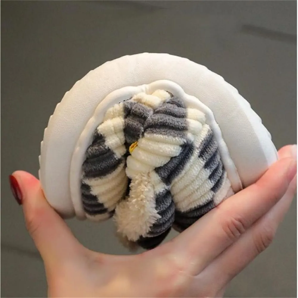 Checkered Slippers for Kids, Checkered Slippers, Casual House Outdoor Indoor Warm Plush Shoes, Parent-Child Warm Slippers
