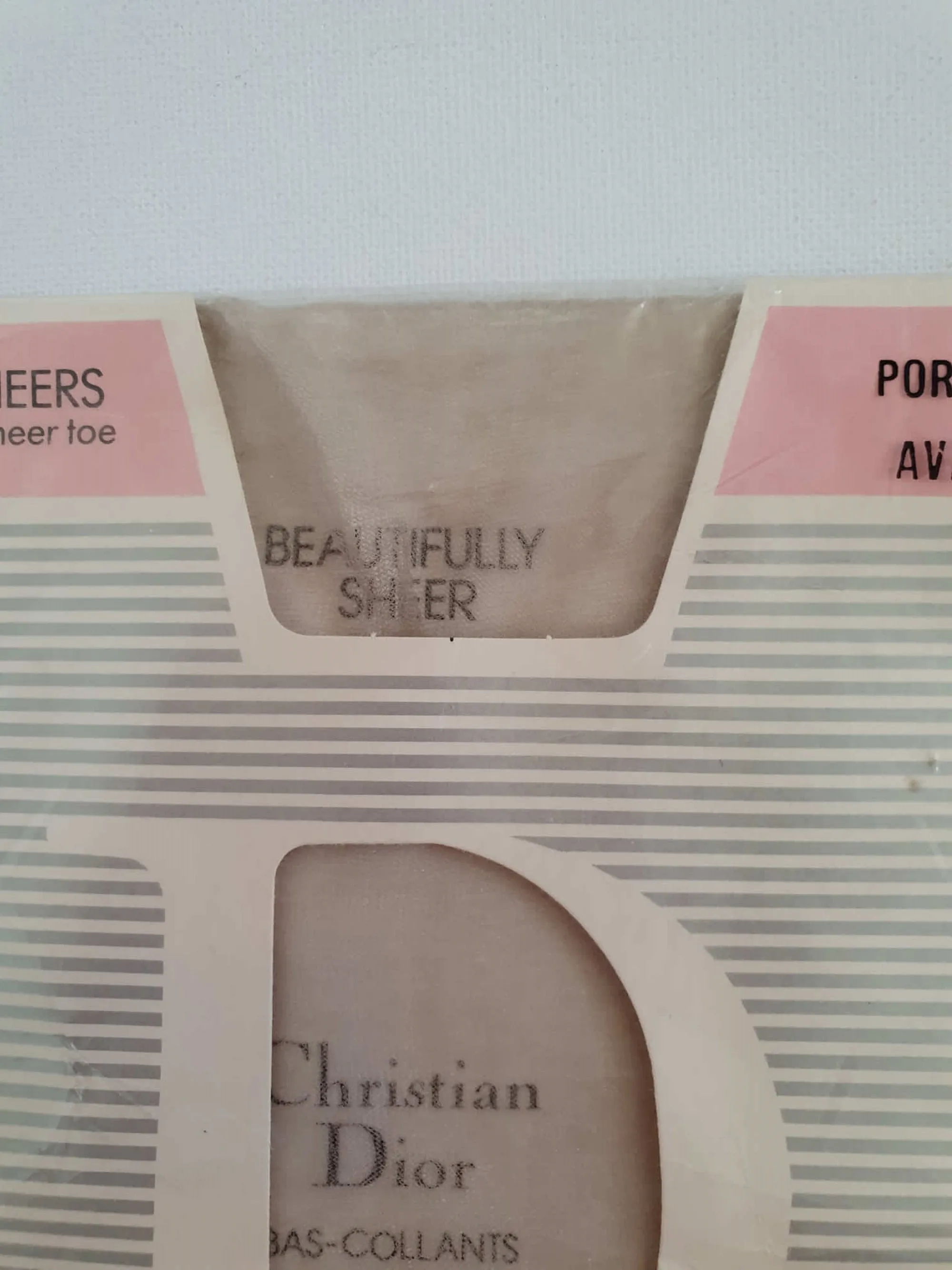 Dior Porcelain Sheer Pantyhose - Average - New Old Stock