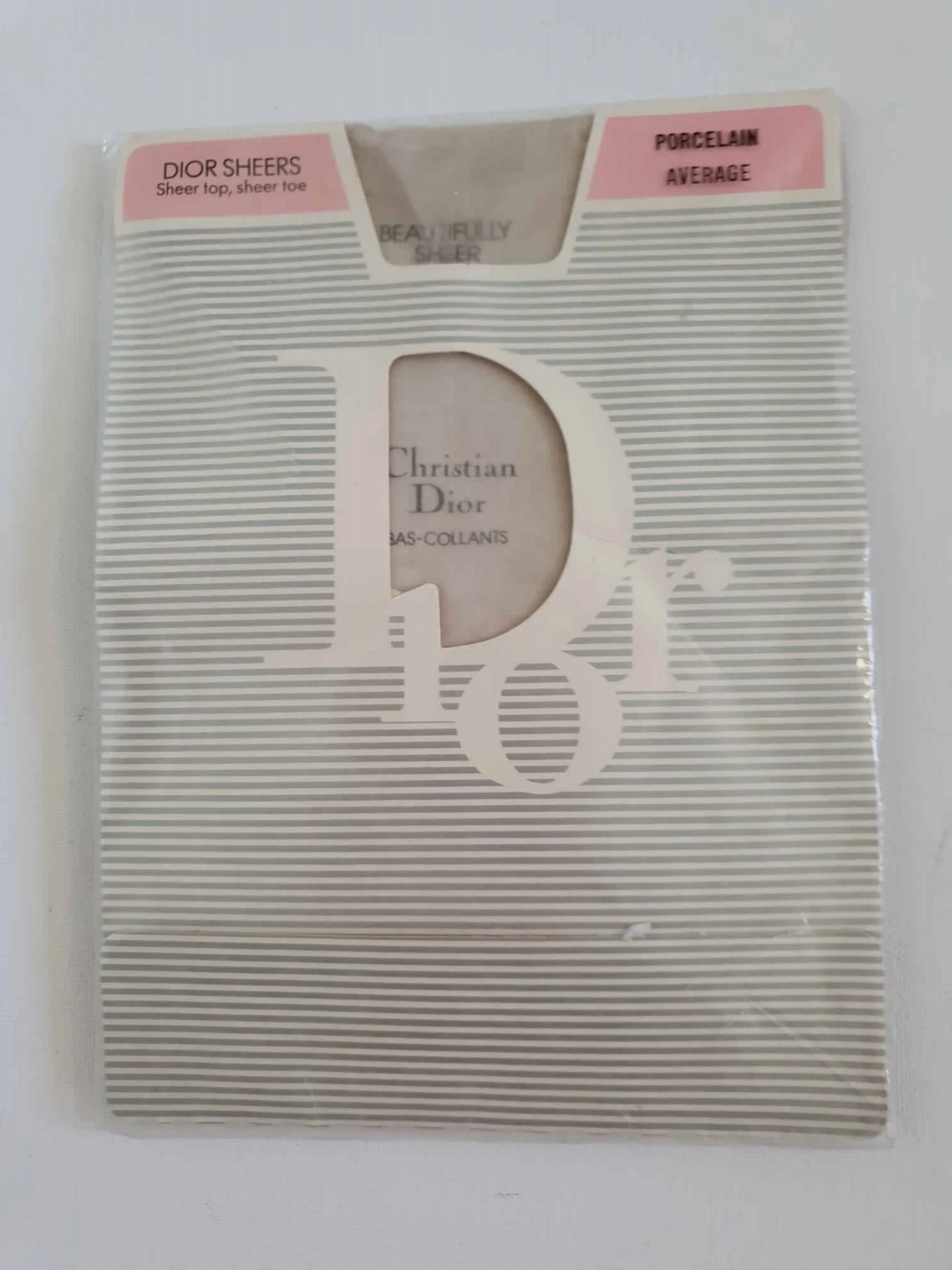 Dior Porcelain Sheer Pantyhose - Average - New Old Stock