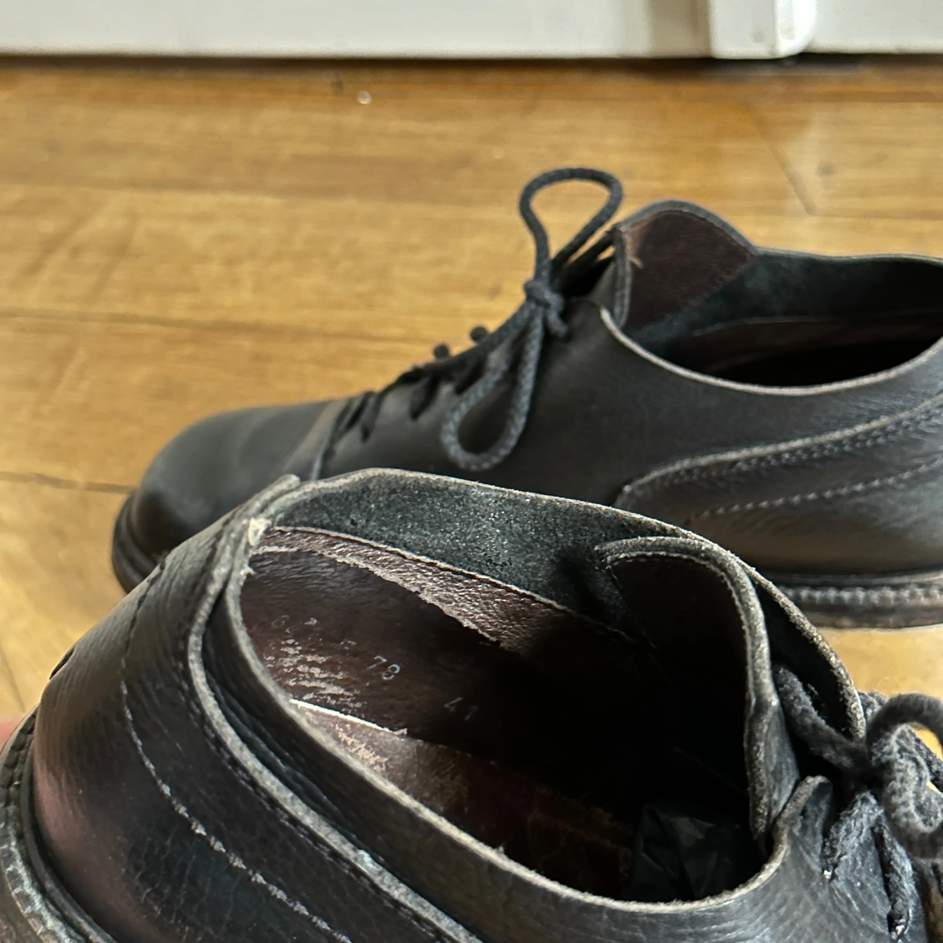 Dirk Bikkembergs 90s Black Leather Metal Heel Shoes