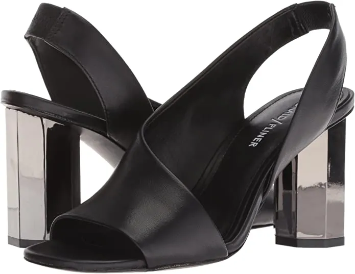 Donald Pliner "Ella" Black Leather Sling Backs- 9