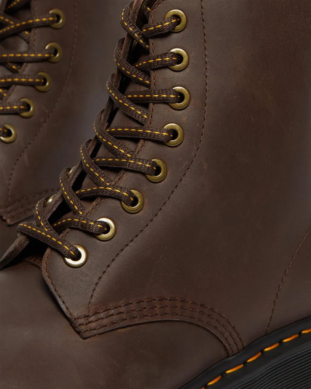 Dr Martens 1460 Pascal Dark Brown Wild Buck Lace Up Leather Boots 26379201 4