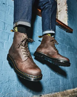 Dr Martens 1460 Pascal Dark Brown Wild Buck Lace Up Leather Boots 26379201 4