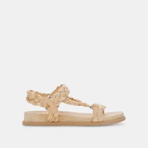 GIMRA SANDALS LT NATURAL RAFFIA