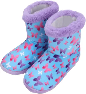 Girls Fuzzy Warm Soft Boot Slipper Non-Slip House Shoes Outdoor Indoor Winter Cozy Warm Kids Slipper