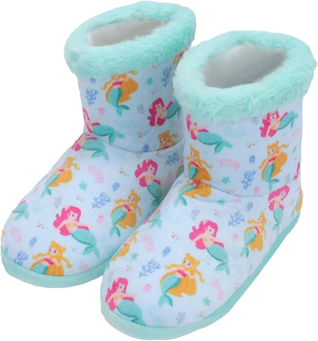 Girls Fuzzy Warm Soft Boot Slipper Non-Slip House Shoes Outdoor Indoor Winter Cozy Warm Kids Slipper