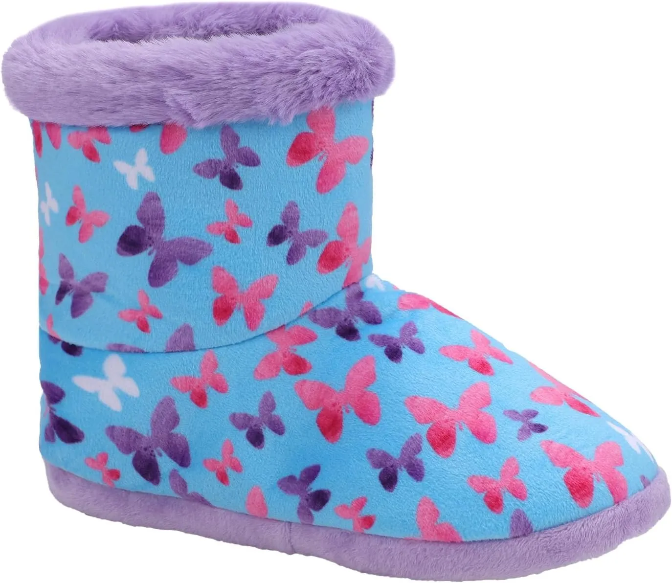 Girls Fuzzy Warm Soft Boot Slipper Non-Slip House Shoes Outdoor Indoor Winter Cozy Warm Kids Slipper