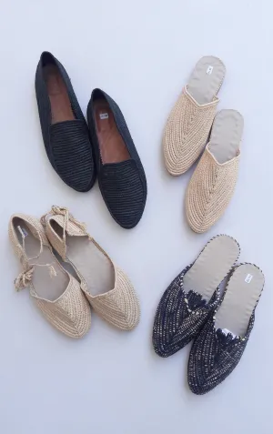 Handmade Moroccan Raffia Footwear
