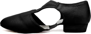 HIPPOSEUS Women's Leather Jazz Shoe Slip-on Jazz Dance Slippers Indoor,Model 1305