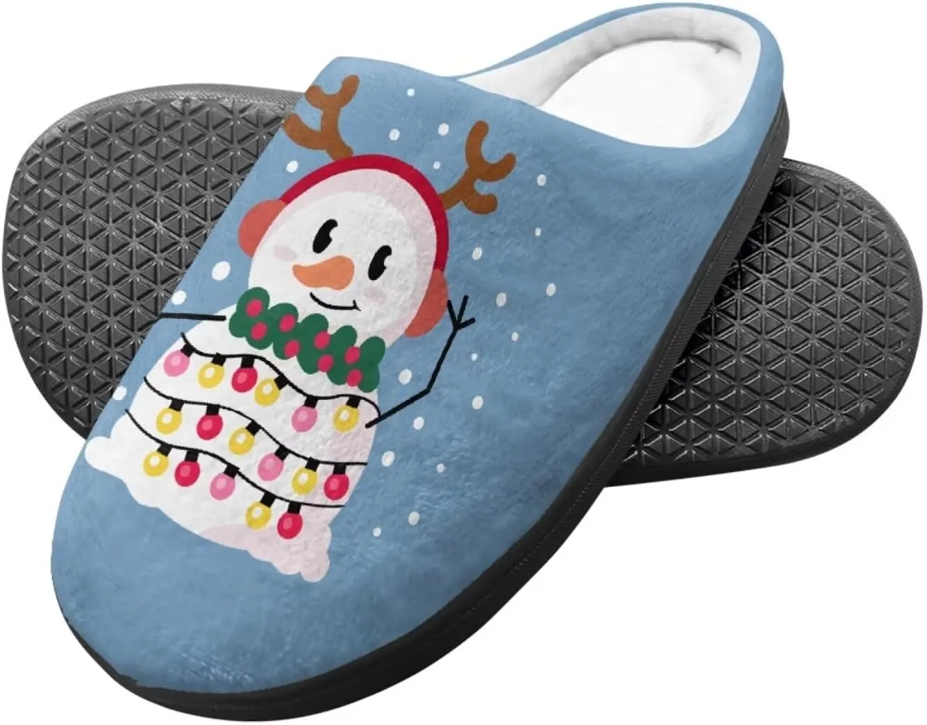 Howilath Boys Slippers, Snowman Pattern Non-Slip Kids Slippers for Kids Indoor Outdoor Children Slippers