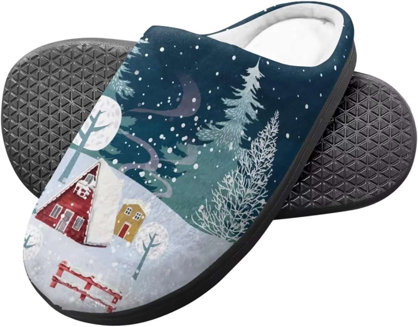 Howilath Boys Slippers, Snowman Pattern Non-Slip Kids Slippers for Kids Indoor Outdoor Children Slippers