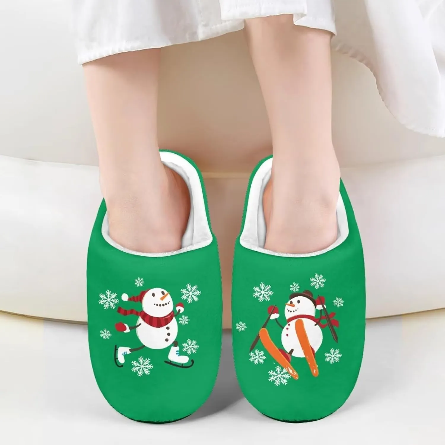 Howilath Boys Slippers, Snowman Pattern Non-Slip Kids Slippers for Kids Indoor Outdoor Children Slippers