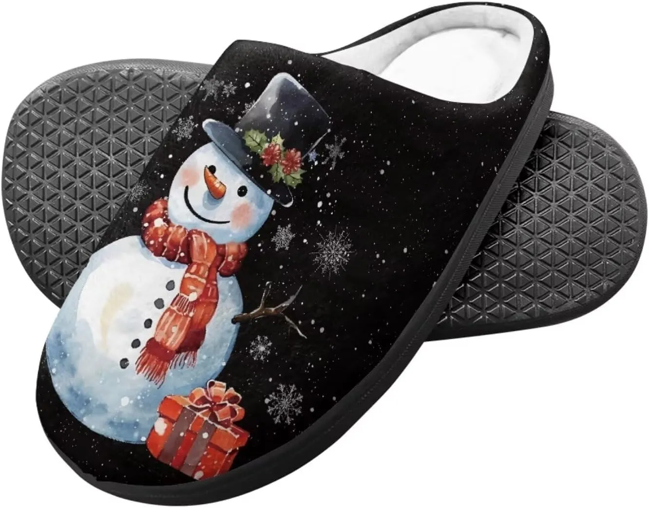 Howilath Boys Slippers, Snowman Pattern Non-Slip Kids Slippers for Kids Indoor Outdoor Children Slippers