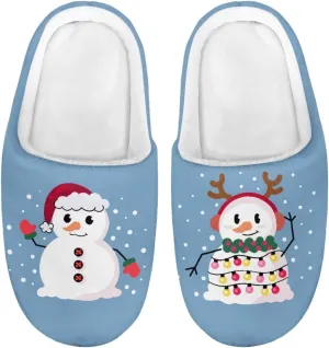 Howilath Boys Slippers, Snowman Pattern Non-Slip Kids Slippers for Kids Indoor Outdoor Children Slippers