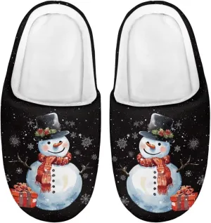 Howilath Boys Slippers, Snowman Pattern Non-Slip Kids Slippers for Kids Indoor Outdoor Children Slippers