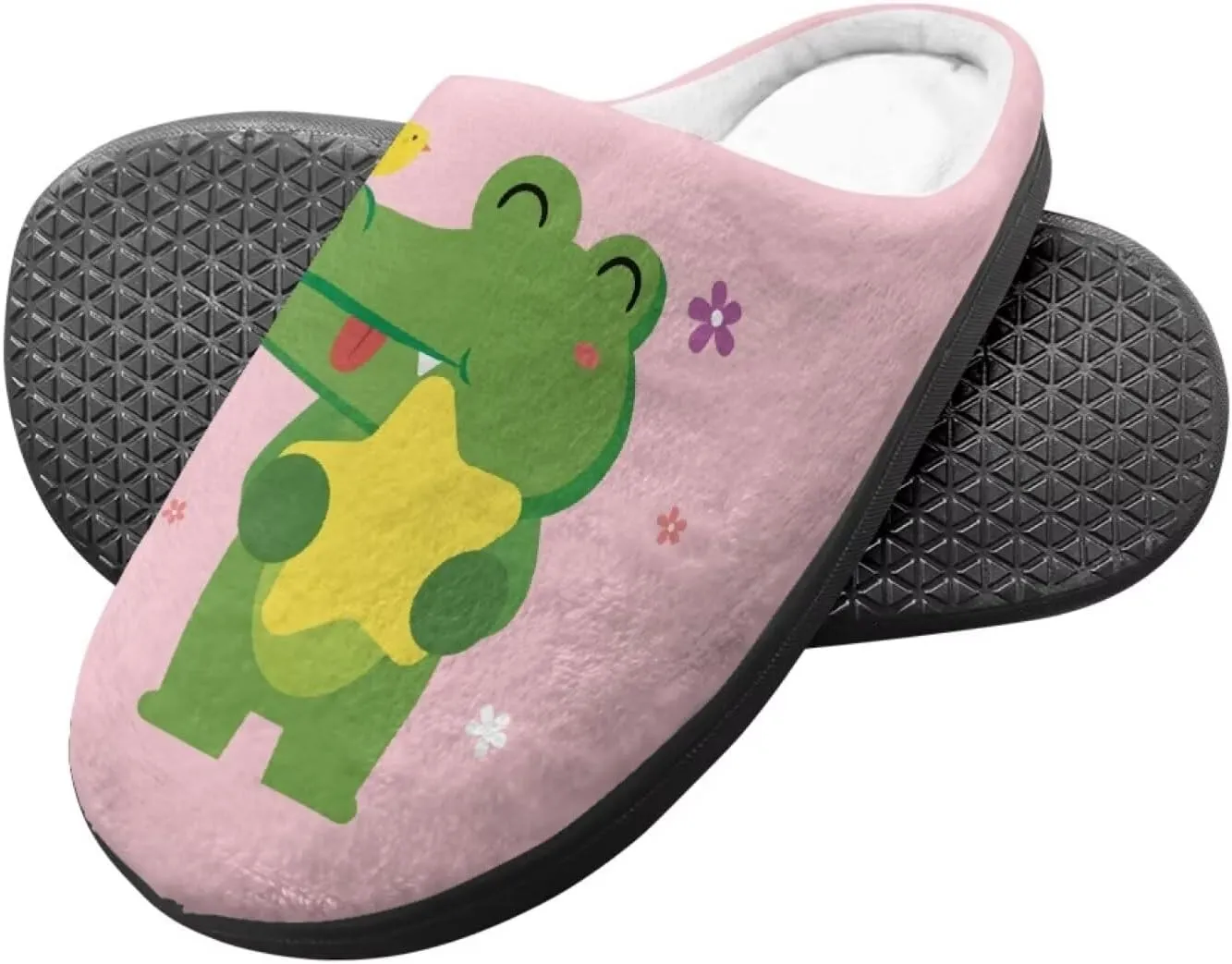 Howilath Kids Slippers Animal Print Toddler House Slippers Girls Slippers Boys House Shoes Fluffy Warm