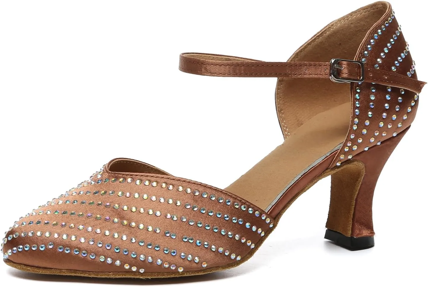 HROYL Women Closed toe Ballroom Dance Shoes Latin Salsa Dancing Shoes,Model L633