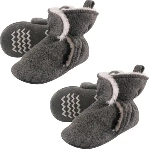 Hudson Baby Cozy Warm Toddler Slipper Booties with Non Skid Bottom