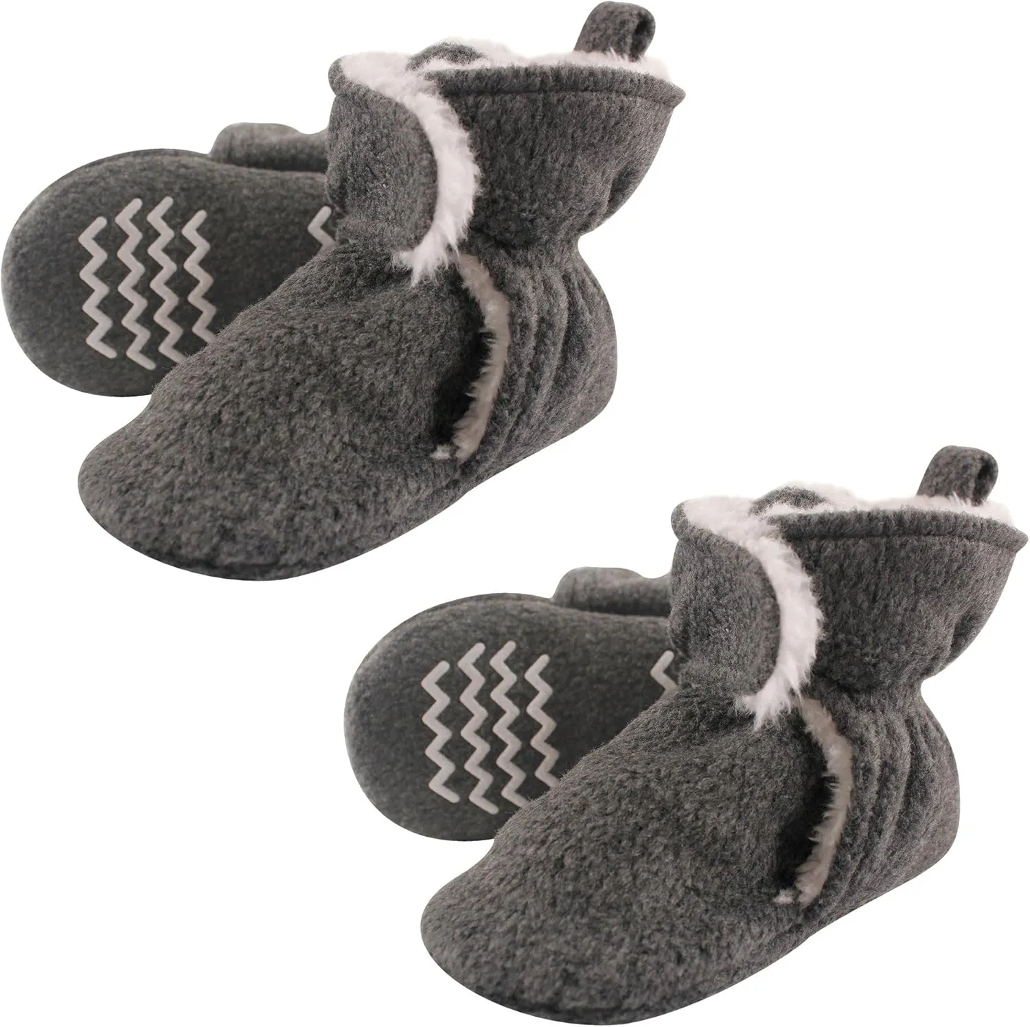 Hudson Baby Cozy Warm Toddler Slipper Booties with Non Skid Bottom