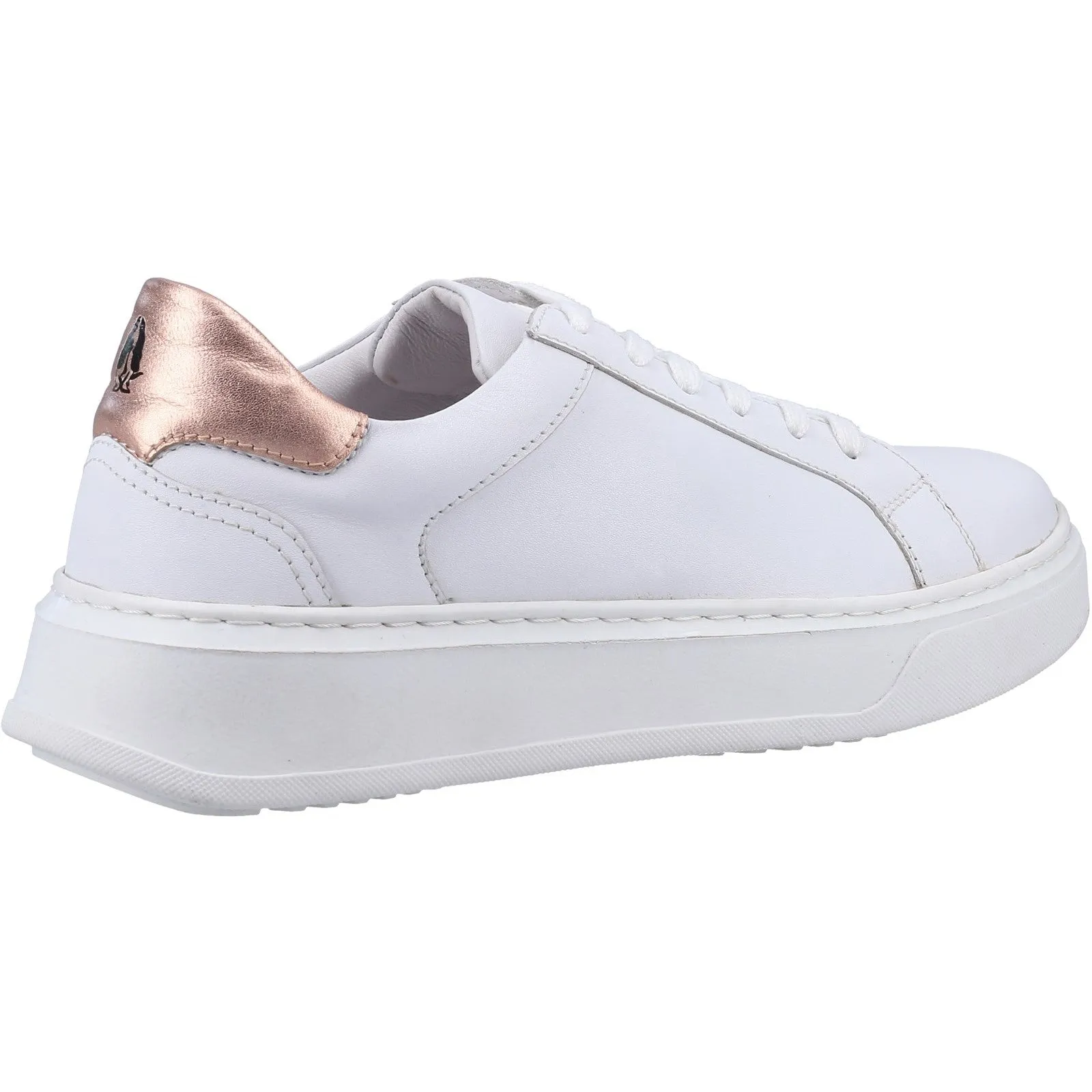 Hush Puppies Womens Camille Leather Trainers - White