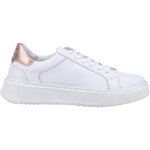 Hush Puppies Womens Camille Leather Trainers - White