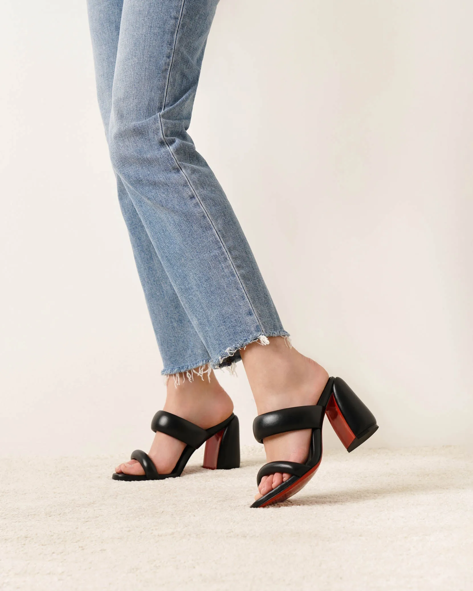 Inflama Sab 85 black leather mules