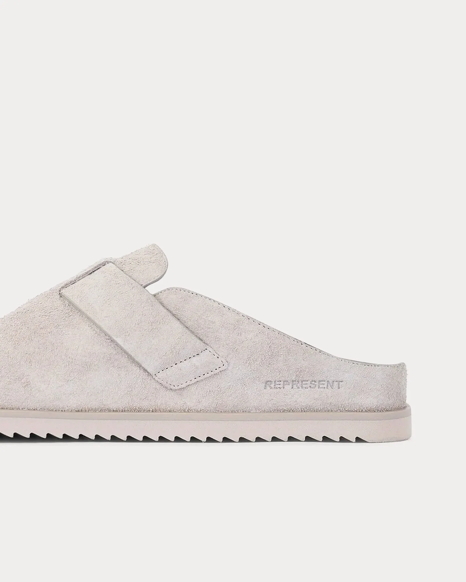 Initial Hairy Suede Cashmere Mules