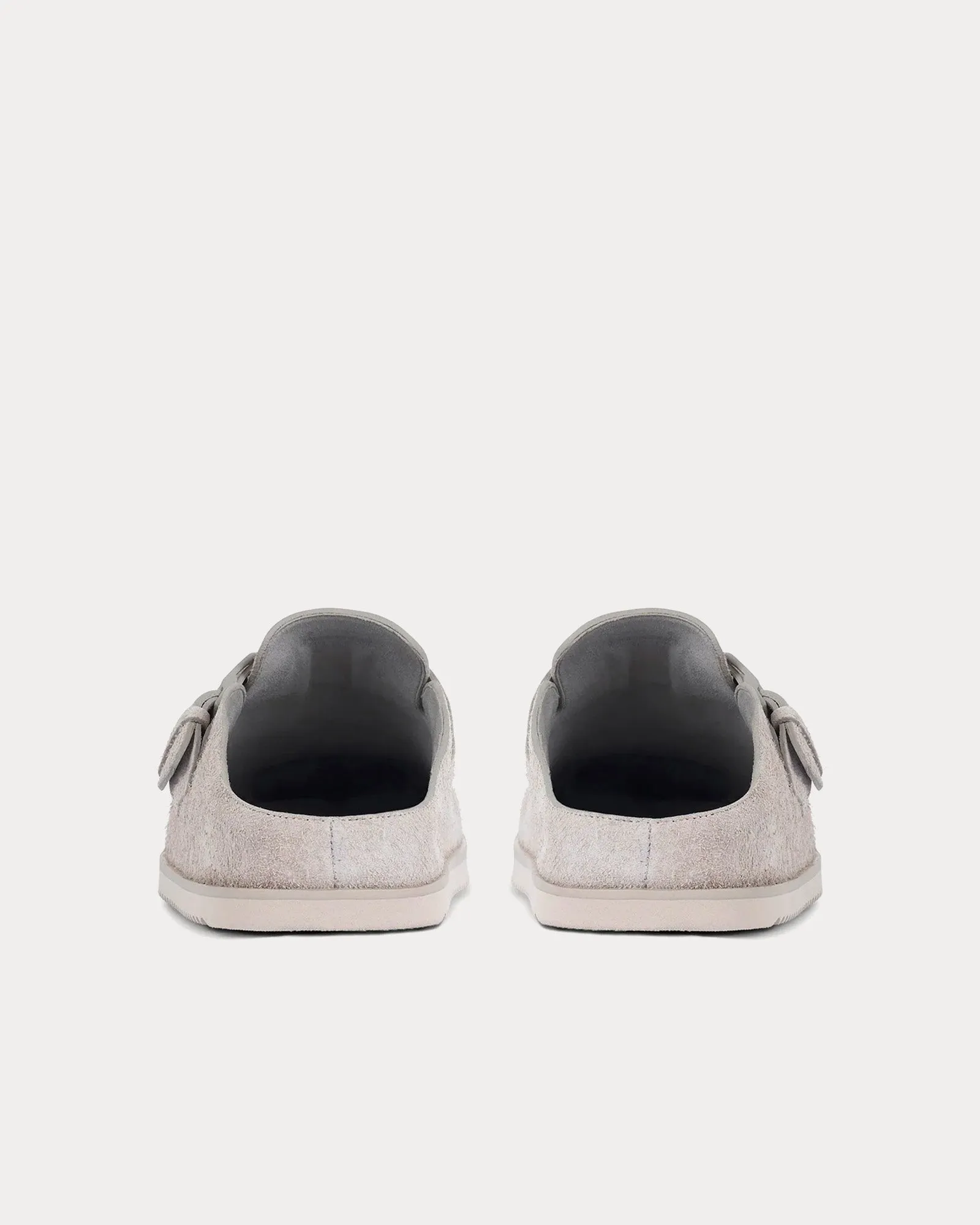 Initial Hairy Suede Cashmere Mules