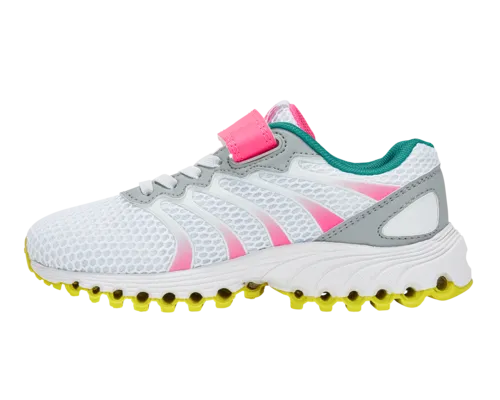 K-Swiss Kids Tubes 200 Strap Highrise Neon Pink Neon Teal Opt Yellow Shoes