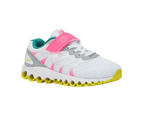 K-Swiss Kids Tubes 200 Strap Highrise Neon Pink Neon Teal Opt Yellow Shoes