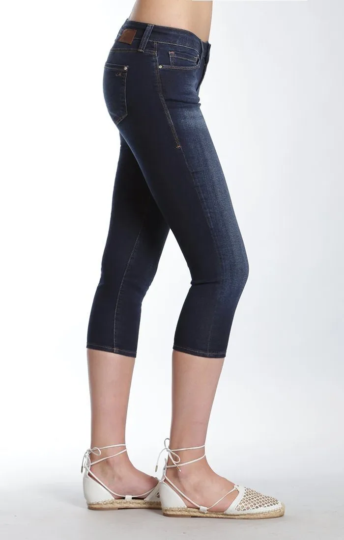 KEIRA SKINNY CAPRI IN DARK BRUSHED SHANTI