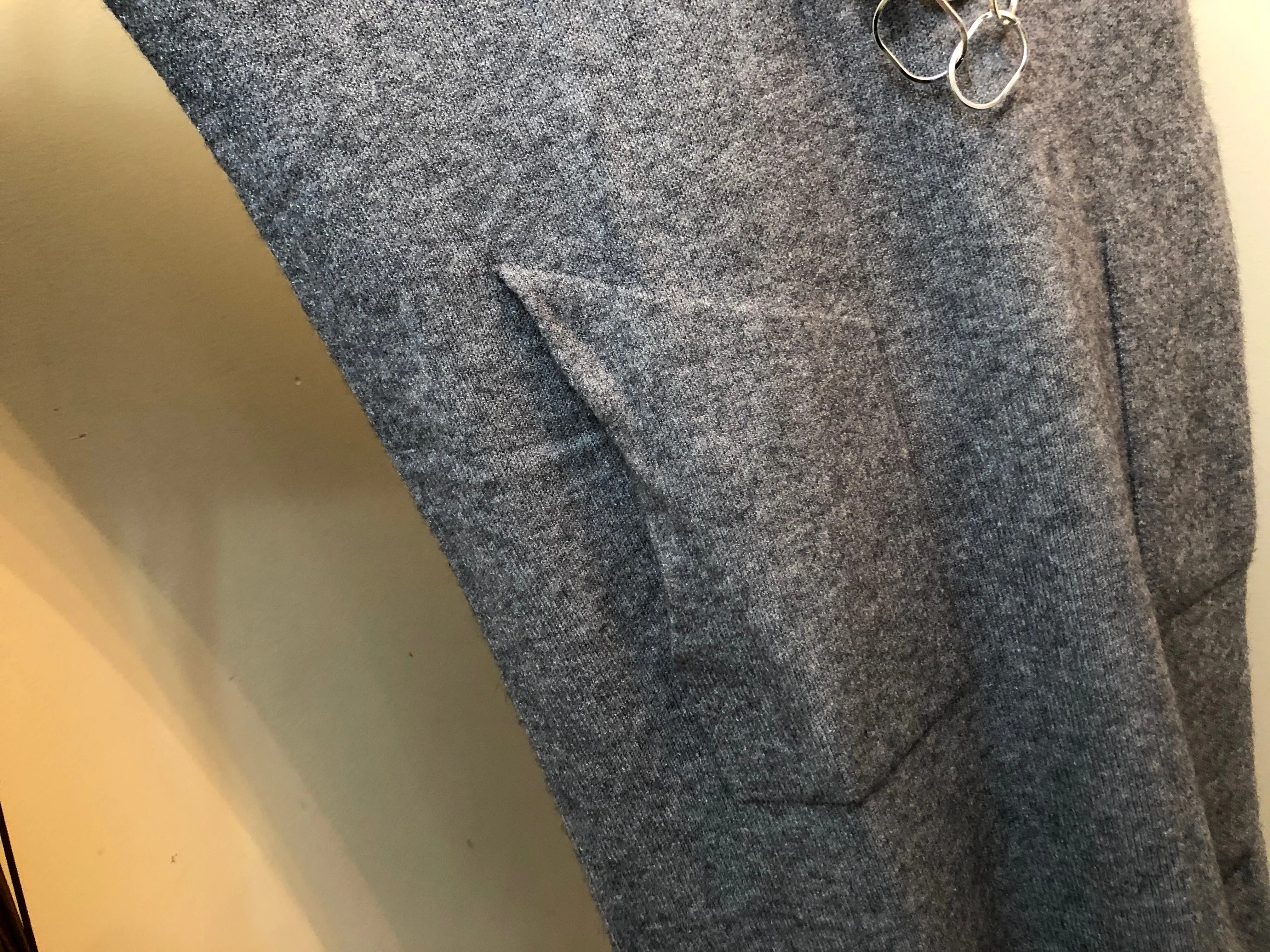 Ladies GREY Italian Made Boat Neck Dress With Pockets - One Size 8 - 20