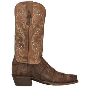 Lucchese Men's Burke Chocolate Distressed Giant Gator Western Boots M3195.74
