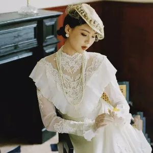 Maude wedding dress, victorian, Victorian dress, vittoriani, Robe victorienne, Viktorianisches, Vintage Dress, French, wedding gown