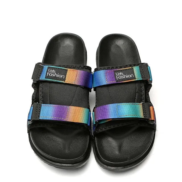 Men's Slides Soft Light Men Slippers Home Outdoor Beach Summer EVA Rubble Slide Slipper 2019 Fashion Indoor Shoes Big Size 48 49