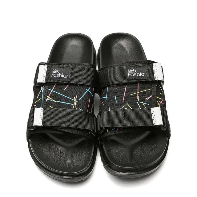 Men's Slides Soft Light Men Slippers Home Outdoor Beach Summer EVA Rubble Slide Slipper 2019 Fashion Indoor Shoes Big Size 48 49