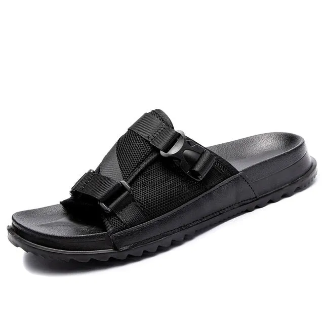 Men's Slides Soft Light Men Slippers Home Outdoor Beach Summer EVA Rubble Slide Slipper 2019 Fashion Indoor Shoes Big Size 48 49