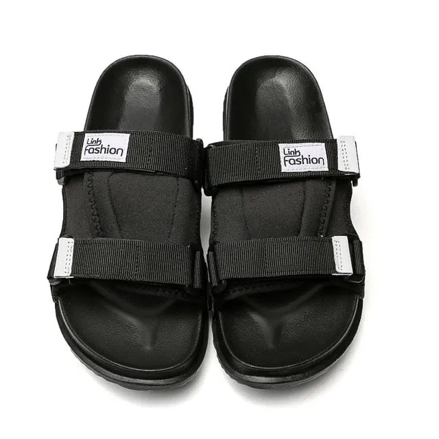 Men's Slides Soft Light Men Slippers Home Outdoor Beach Summer EVA Rubble Slide Slipper 2019 Fashion Indoor Shoes Big Size 48 49