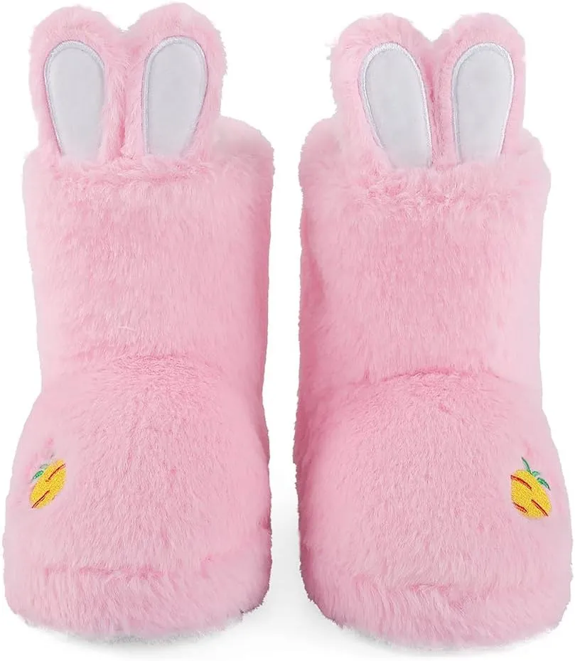 MK MATT KEELY Toddler Kids Slippers Girls Boys Cute Cartoon Animal House Slippers Winter Warm Plush Indoor Outdoor Home Shoes